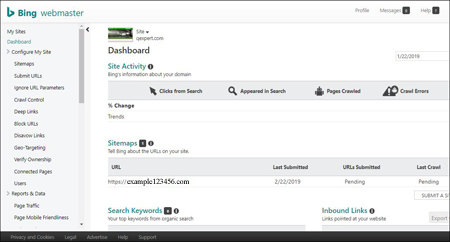Bing Webmaster Tools