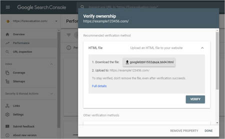 Download this verification file, and --Leave that Page Open--
